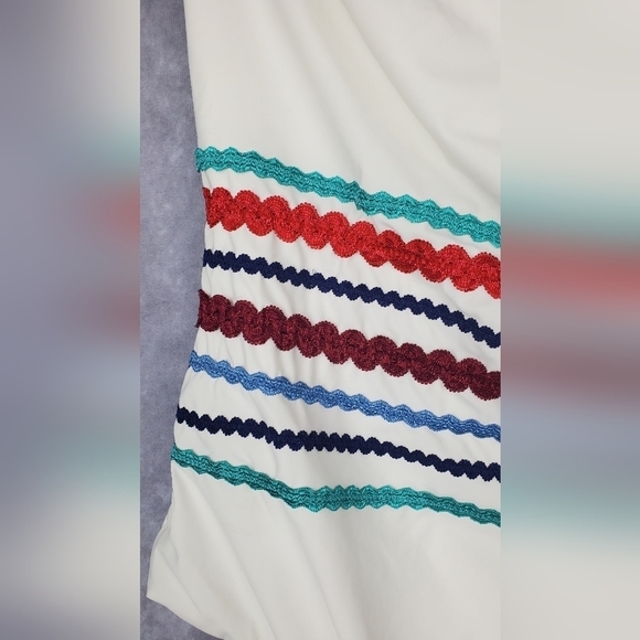 Red Carter Ipanema Smocked‎ Off Shoulder Maillot Women's one piece Swimsuit Sz L - Picture 9 of 13